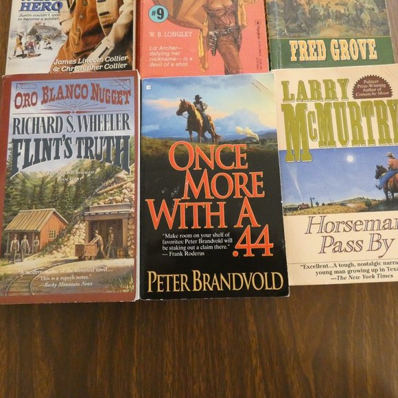 Lot Of 9 Vintage Western Paperback Books Various Authors - Picture 4 of 8